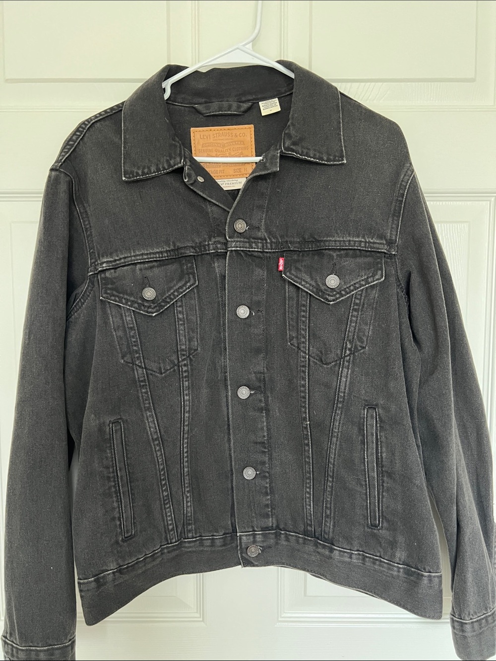 Levi's Black Washed Denim Trucker Jacket